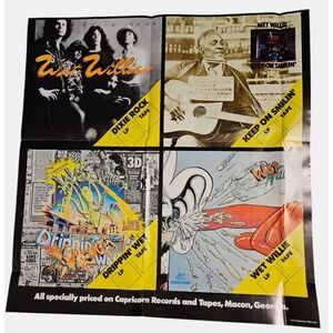 Wet Willie 26.5x27.5 Dixie Rock Keep On Smilin' Vintage 1975 Albums Promo Poster